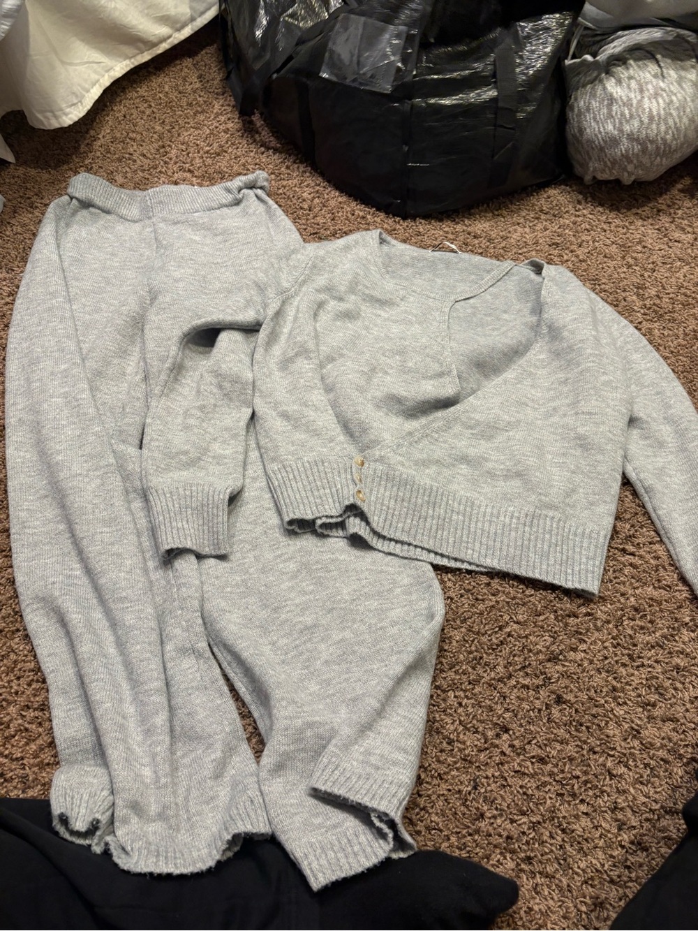 Gray sweater set